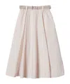 Shop Twinset Belted Midi Skirt