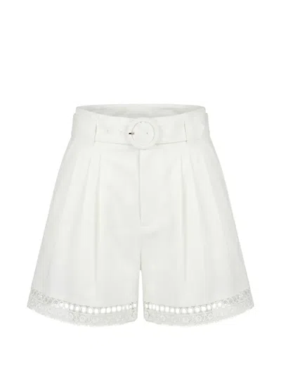 Twinset 벨트 쇼츠 In White