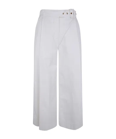 Twinset Pleated Casual Pants In White