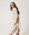 Twinset Bermuda Rayé Avec Élastique In Neutral