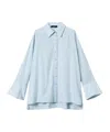 Twinset Bezel Embroidery Poplin Shirt In Blue