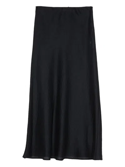 Twinset Bias-cut Midi Skirt In Blue