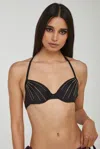 Twinset Bikini Push-up Nero Con Lustrini In Nero