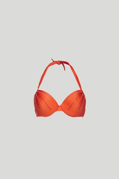 Twinset Bikini Top Balconette Arancione Glitter