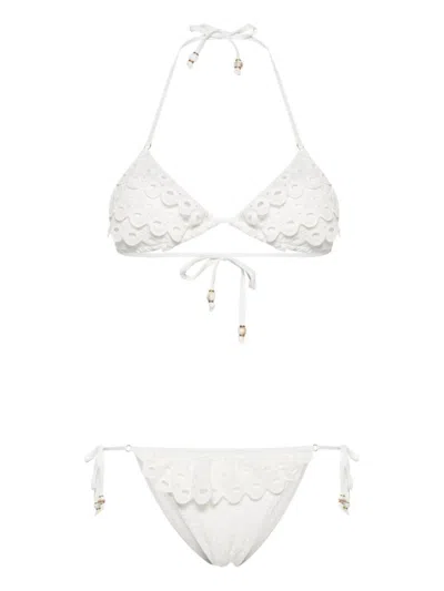 Twinset Broderie-anglaise Bikini In White