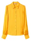Twinset Bishop-sleeve Polka-dot Shirt In Yellow