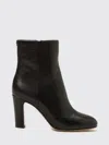 Twinset Smooth Leather Ankle Boots In Multi