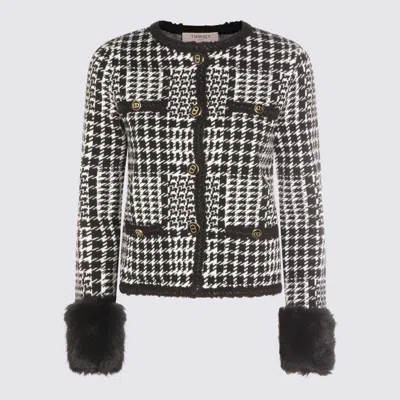 TWINSET BLACK AND WHITE CASUAL JACKET