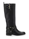 Twinset Black Buckle Boots In Black