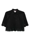Twinset Black Cotton Blended Three-quarter Sleeves Shirt In Black