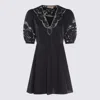 Twinset Black Cotton Mini Dress In Black