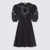 Twinset Black Cotton Mini Dress In Black