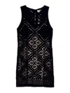 Twinset Black Cotton Mini Dress In Black