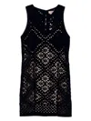 Twinset Black Cotton Mini Dress In Brown
