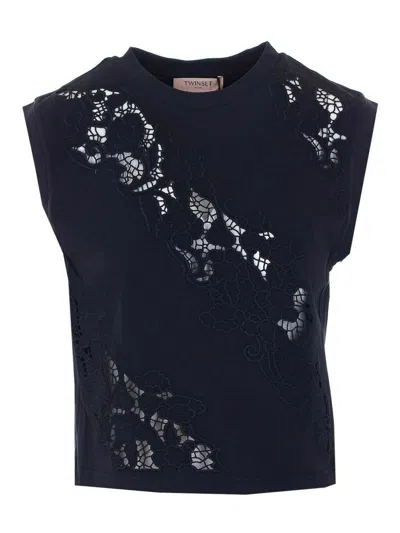 Twinset Twin-set Black Cotton Top