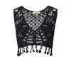Twinset Black Crochet Top