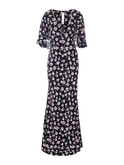 Twinset Black Dress In Multi