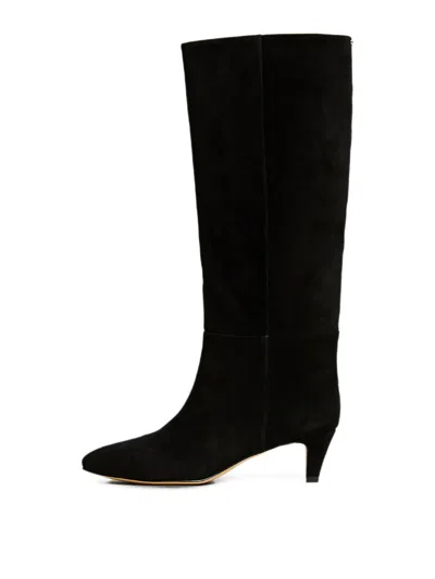 Twinset Black Faux Suede Tall Boots