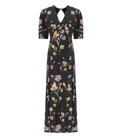 TWINSET TWINSET BLACK FLORAL LONG DRESS
