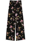Twinset Twin-set Relaxed Fit Black Trousers In Multicolour