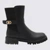 Twinset Twin-set Black Polyurethane Boots In Multi