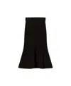 Twinset Black Midi Skirt With Fitted Waist In Black