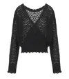Twinset Black Perforated Sweater In Black