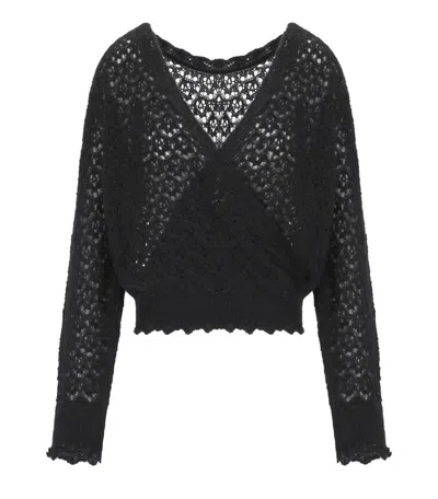 Twinset Black Perforated Sweater