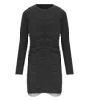 Twinset Black Plumetis Dress In Black