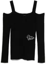 Twinset Brooch-detail Top In Black