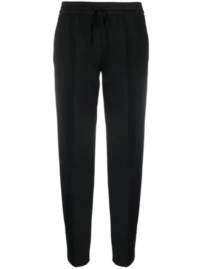 TWINSET BLACK TROUSERS WITH RELAXED FIT AND DESIGN