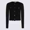 Twinset Buttoned-up Scalloped Jacket In Black