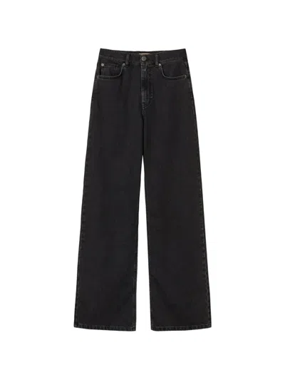 Twinset Black Wide-leg Jeans With Five Pockets