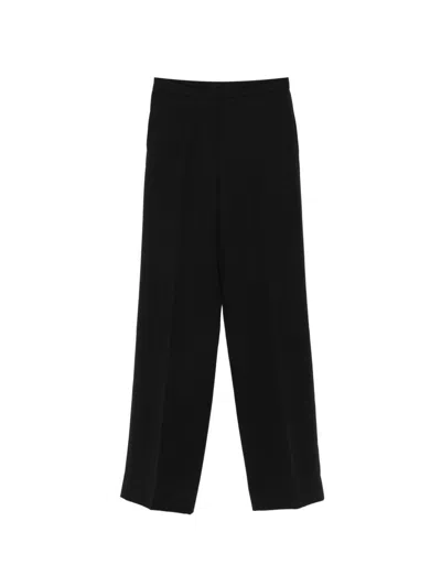 Twinset Black Wide-leg Tailored Trousers