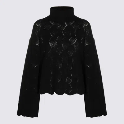 TWINSET BLACK WOOL KNITWEAR