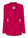 Twinset Logo-plaque Ribbed Balzer In Pink