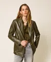 Twinset Peak-lapel Single-button Blazer In Multi