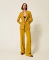 Twinset Blazer En Crêpe Avec Oval T In Multi