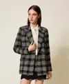 Twinset Blazer En Tissu Bouclé À Carreaux In Multi
