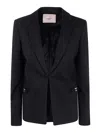 Twinset Wool-blend Blazer In Black