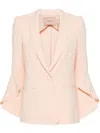 Twinset Blazer With Flounced Sleeves In Rosa