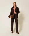 Twinset Blazer Oversize En Scuba In Multi