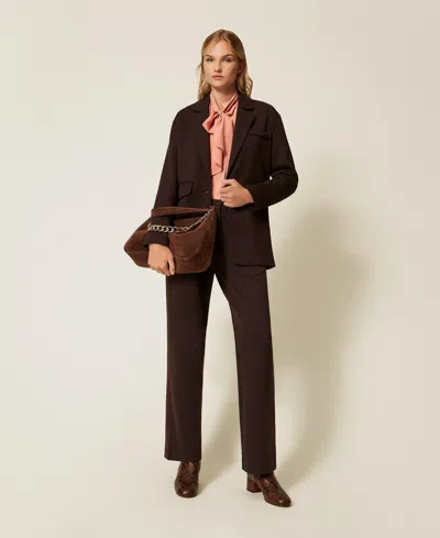 Twinset Blazer Oversize En Scuba In Multi