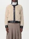 Twinset Faux-fur Jacket In 米色