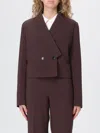 Twinset Blouson Croisé En Crêpe In Burgundy