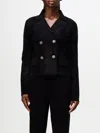 Twinset Twin-set Tailored Black Jacket With Double-breasted Design In Schwarz
