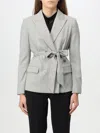 Twinset Belted Blazer In Grau