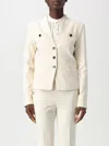 Twinset Buttoned Blazer In Pearl