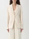 Twinset Twin-set Tailored Vanilla White Blazer In Pearl