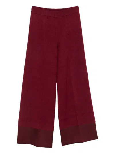 Twinset Block-panel Trousers In Pink